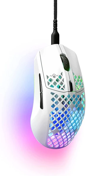 SteelSeries Aerox 3 Snow Kablolu Gaming Mouse - Resim 5
