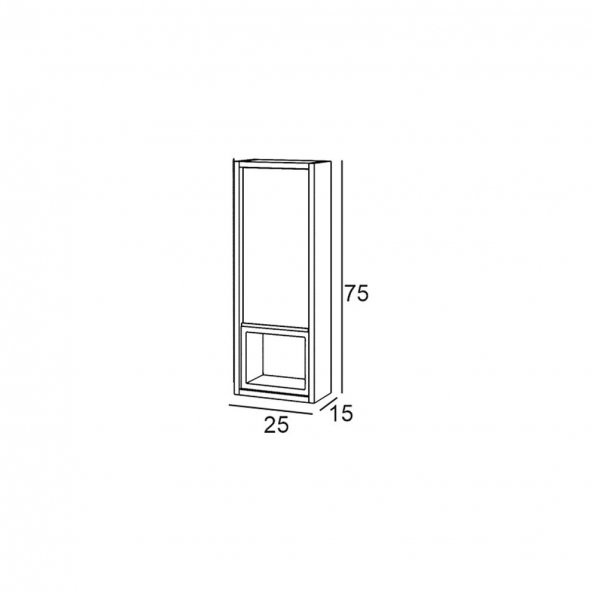 Denko Matia 100 cm MDF Banyo Dolabı Takımı - Resim 4