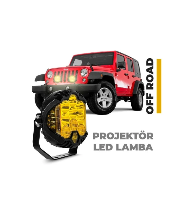 BALP Offroad Projektör Shooter Led Lamba 1 Adet 7 Inç Turuncu Baja Style ürün görseli 1