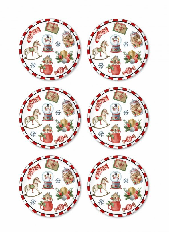 The Mia Globe Pasta Tabağı 6 Lı Set 19 cm ürün görseli 1