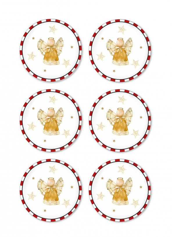 The Mia Globe Pasta Tabağı 6 Lı Set 19 cm - Resim 3