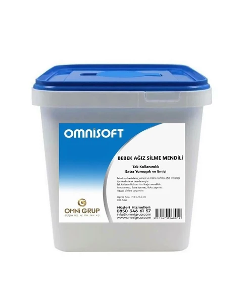 Omnisoft Tek Kullanımlık Bebek Ağız Silme Mendili 300 Adet ürün görseli 1