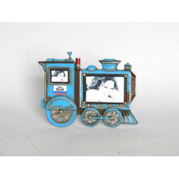HEDİYELİK › KARIŞIK › Metal Objeler-RD Bike-lokomotif photo frame Resim çerçevesi-18*3*14 CM. ürün görseli 1