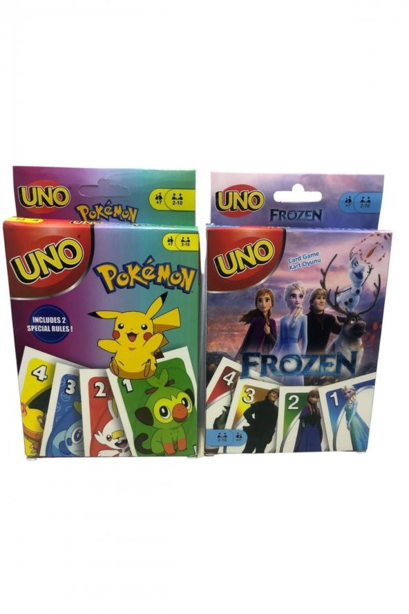 Pokemon Uno  Frozen mini  2li Set Uno Kart Yerli ürün görseli 1