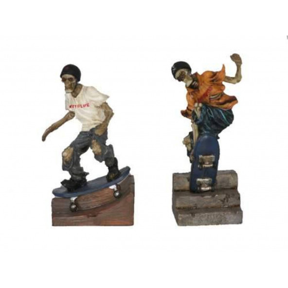 HEDİYELİK › KARIŞIK › İskelet Biblo QQC>>QQC 2LI KAYKAYLI İSKELET-6*6,5*14,2 CM. ürün görseli 1