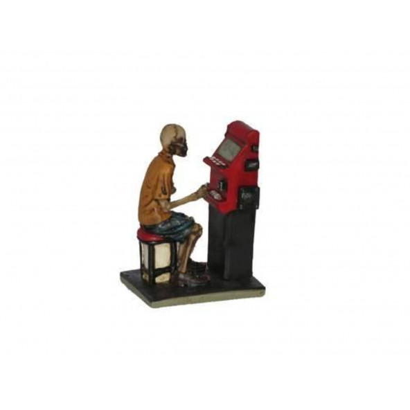 HEDİYELİK › KARIŞIK › İskelet Biblo QQC>>QQC KUMARCI İSKELET-7,5*6*10,5 CM. ürün görseli 1