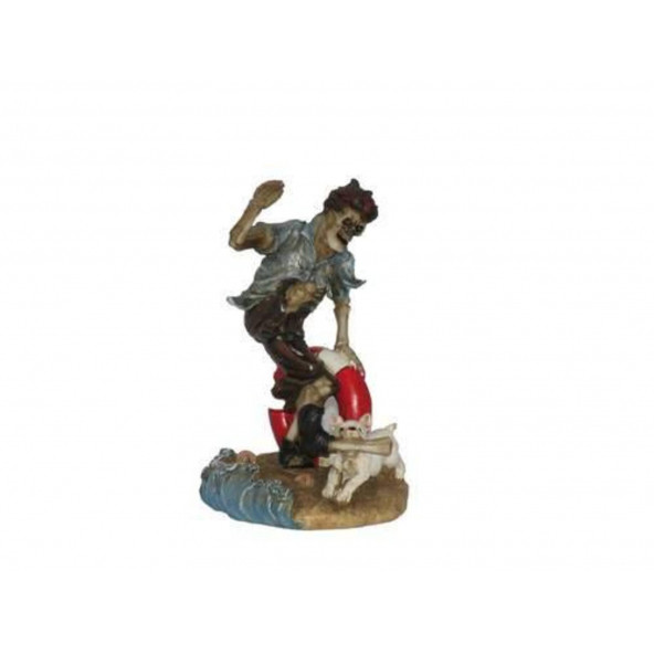 HEDİYELİK › KARIŞIK › İskelet Biblo QQC>>QQC DENİZ KENARINDA İSKELET-8,4*7,5*12,4 CM. ürün görseli 1