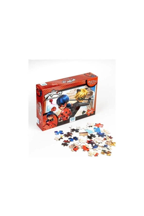 Ca Games 100 Parça Miraculous Uğur Böceği Ve Kara Kedi Puzzle ürün görseli 1