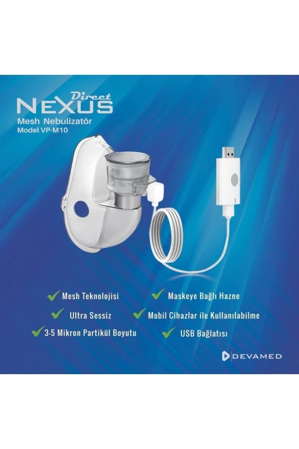Direct Nexus Usb Portatif Mesh Nebülizatör Vp-M10 ürün görseli 1