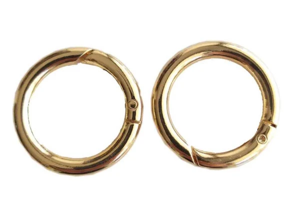 Angel Çanta Aksesuar İkili 2.5 Cm Light Gold Renk Yaylı Halka Örgü Çanta İçin ürün görseli 1