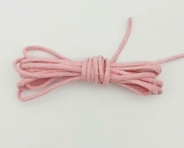 Angel Çanta Aksesuar Pembe Renk Mumlu Koton İp 5 Metre ürün görseli 1