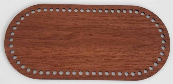 Angel Çanta Aksesuar Ahşap 25X12 Cm Oval Çanta Tabanı (Koyu Renk) ürün görseli 1