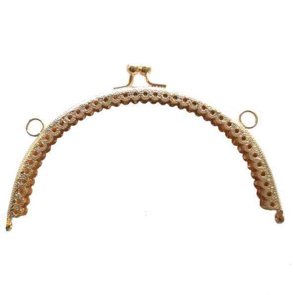 Angel Çanta Aksesuar Oval Cüzdan Klipsi 16 Cm Light Gold Renk ürün görseli 1