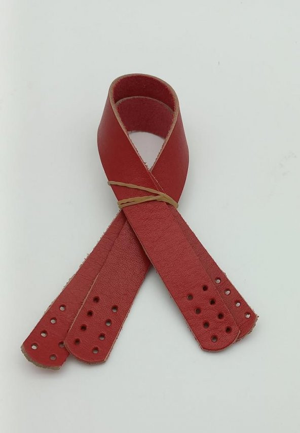 Angel Çanta Aksesuar 35X2 Cm Gerçek Deri Çift Sap Kırmızı ürün görseli 1