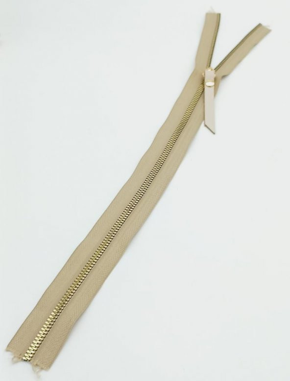 Angel Çanta Aksesuar Gerçek Deri Başlıklı Bej Fermuar 40 Cm Light Gold Metal ürün görseli 1