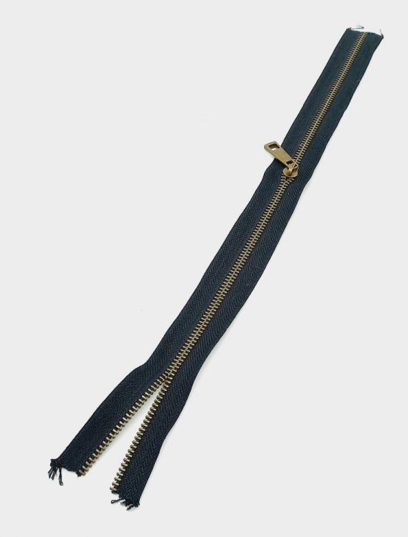 Angel Çanta Aksesuar Başlıklı Fermuar 40 Cm Antik Metal Siyah ürün görseli 1