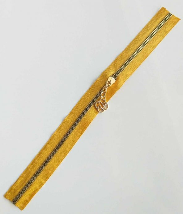 Angel Çanta Aksesuar Başlıklı Fermuar 30 Cm Light Gold Metal Hardal ürün görseli 1