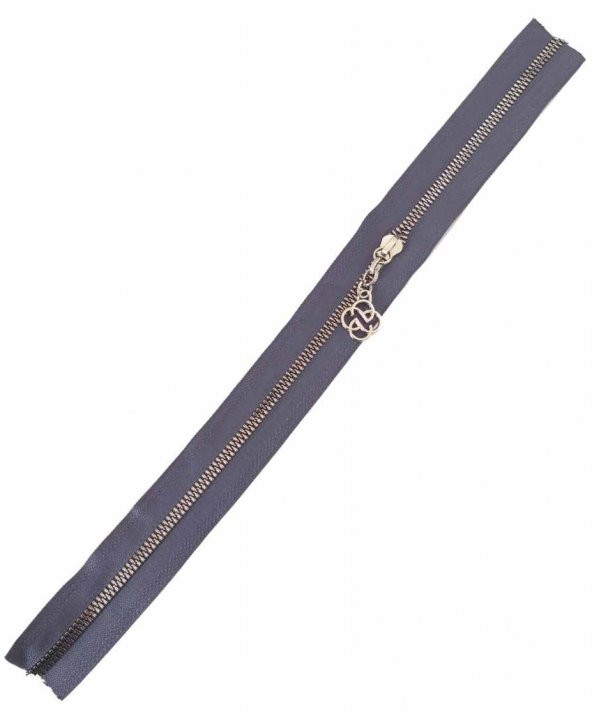 Angel Çanta Aksesuar Başlıklı Fermuar 40 Cm Gümüş Metal Gri ürün görseli 1