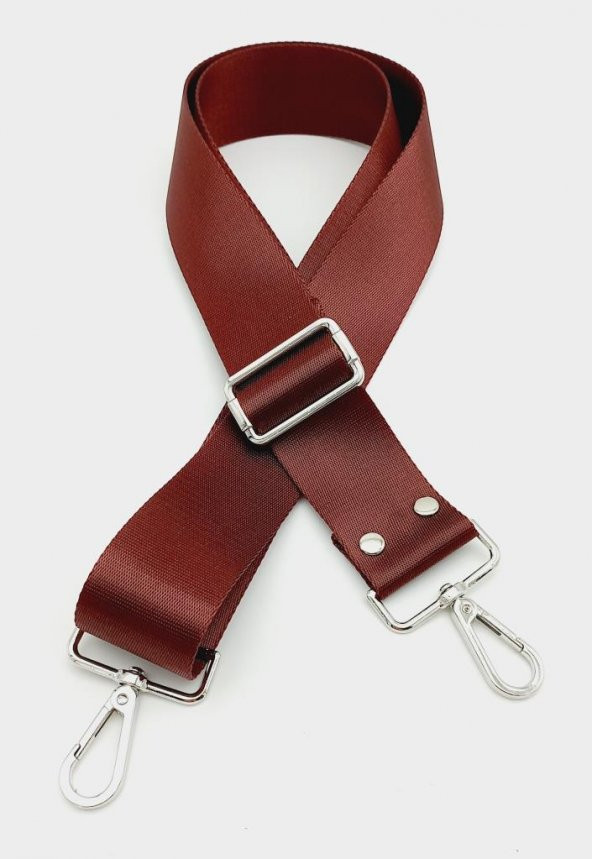 Angel Çanta Aksesuar Polyester Kolon 120X4 Cm Bordo Gümüş Metalli ürün görseli 1