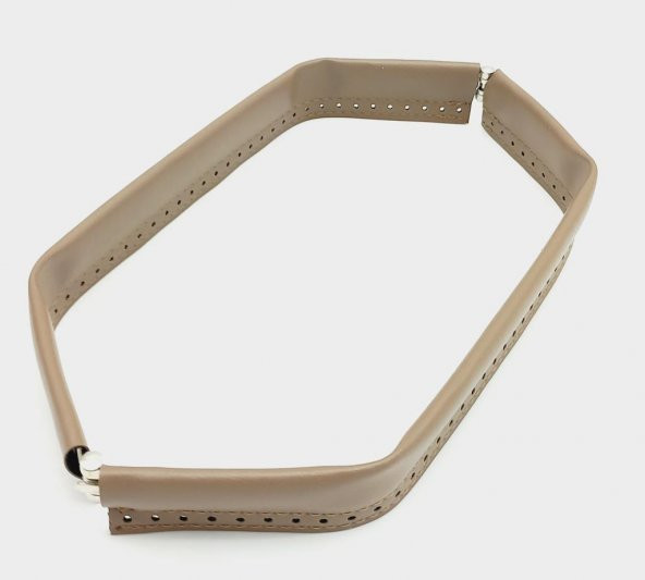Angel Çanta Aksesuar Vizon Renk Derili Metal Çanta Ağzı 33 Cm ürün görseli 1