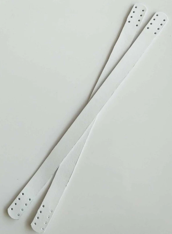 Angel Çanta Aksesuar 35X2 Cm Gerçek Deri Çift Sap Açık Beyaz ürün görseli 1