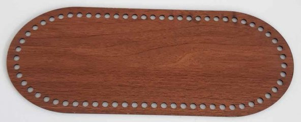 Angel Çanta Aksesuar Ahşap 30X12 Cm Oval Çanta Tabanı (Koyu Renk) ürün görseli 1