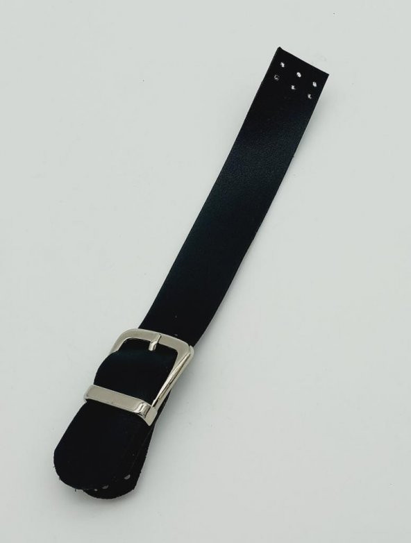 Angel Çanta Aksesuar Tek Kat 18 Cm Suni Deri Siyah Kapak Gümüş Metal ürün görseli 1