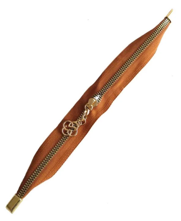Angel Çanta Aksesuar Taba Renk Stoplu Fermuar Light Gold Metal 35 Cm ürün görseli 1