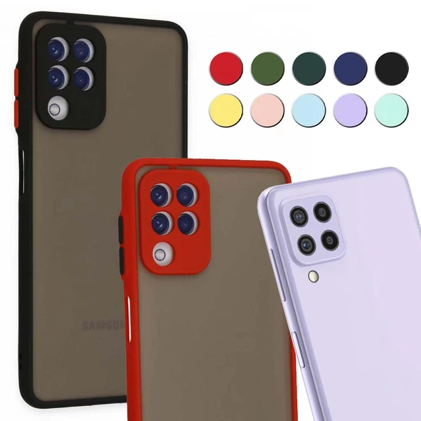 FitCase Samsung Galaxy A22 Montrea Silikon Arka Kapak - Resim 2