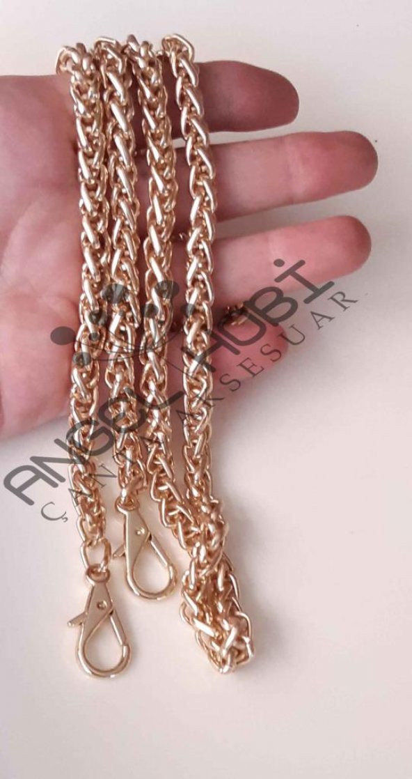 Angel Çanta Aksesuar Light Gold Kalın Örgü Model Çanta Zinciri (100 cm) ürün görseli 1
