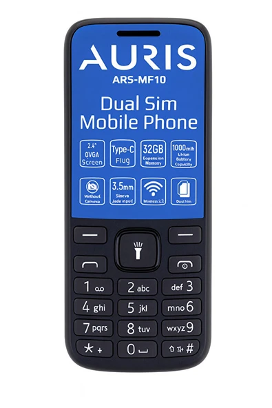 Auris ARS-MF10 Kamerasız Tuşlu Cep Telefonu (Auris Türkiye Garantili) ürün görseli 1