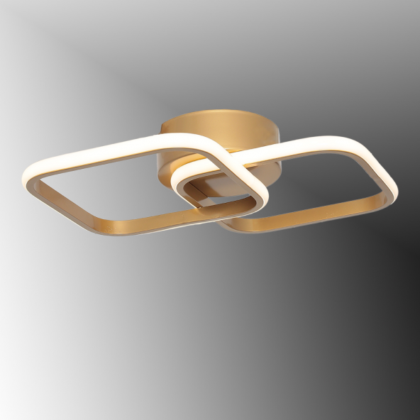 TT Aydınlatma TT405-2-ESK  Eskitme Boyalı 2 li Kare Led Avize ürün görseli 1