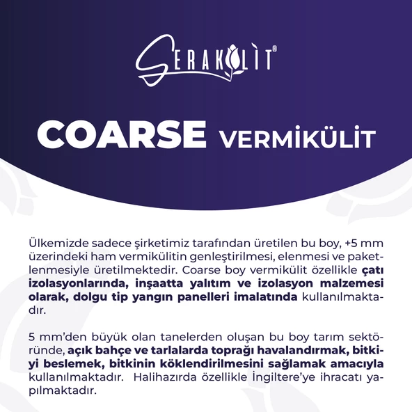 Serakülit Vermikülit - Coarse 5 Litre - Resim 2