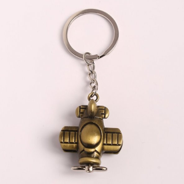 BRONZ UÇAK FİGÜRLÜ METAL ANAHTARLIK-/MDL-590 ürün görseli 1