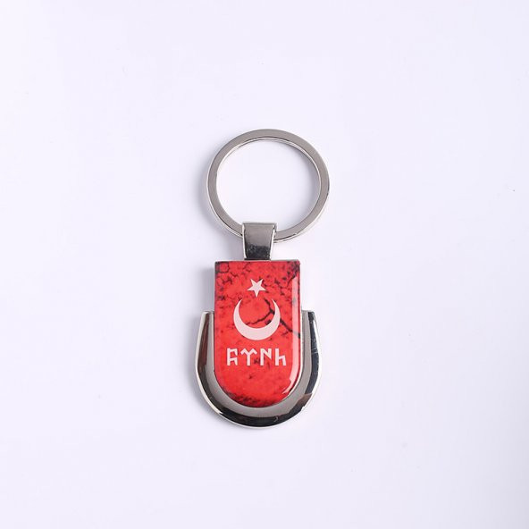 BAYRAK VE (-TÜRK) YAZILI ÇELİK ANAHTARLIK/MDL-815 ürün görseli 1