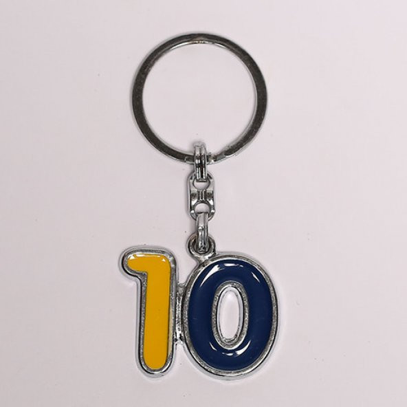 TARAFTAR 10 SAYILI ANAHTARLIK-(SARI-LACİVERT)634/MDL-1239 ürün görseli 1