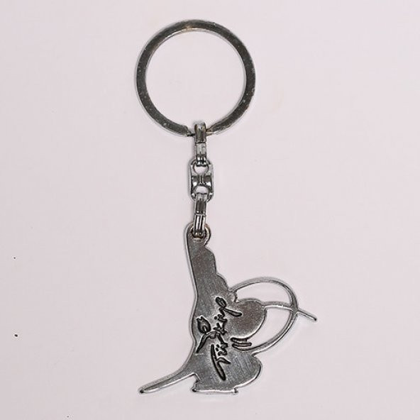 TÜRKİYE YAZILI METALİK GRİ ANAHTARLIK679/MDL-1252 ürün görseli 1