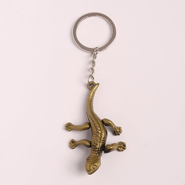 3D KERTENKELE TASARIM BRONZ-KROM ANAHTARLIK/MDL-1254 ürün görseli 1