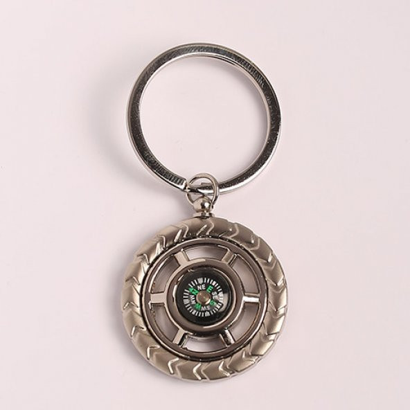 PUSULA TASARIMLI ÇELİK -METAL ANAHTARLIK/MDL-1416 ürün görseli 1