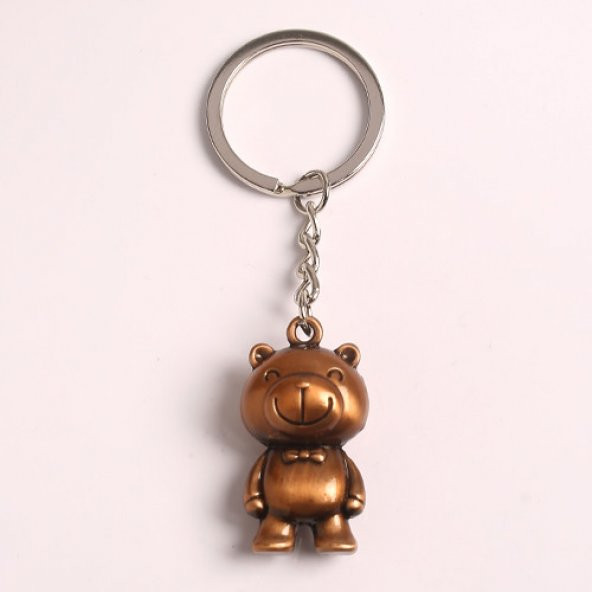 TEDDY TASARIMLI BRONZ METAL ANAHTARLIK/MDL-1440 ürün görseli 1