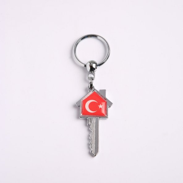 TÜRK BAYRAĞI TEMALI ANAHTAR TASARIMLI ANAHTARLIK/MDL-1447 ürün görseli 1