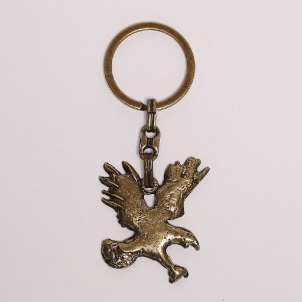 BRONZ ŞAHİN FİGÜRLÜ KROM ANAHTARLIK/MDL-1702 ürün görseli 1