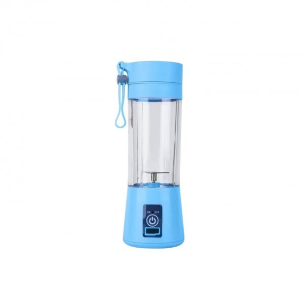 Portatif Taşınabilir Usb Şarjlı Mikser El Blender Mavi 380 ML ürün görseli 1