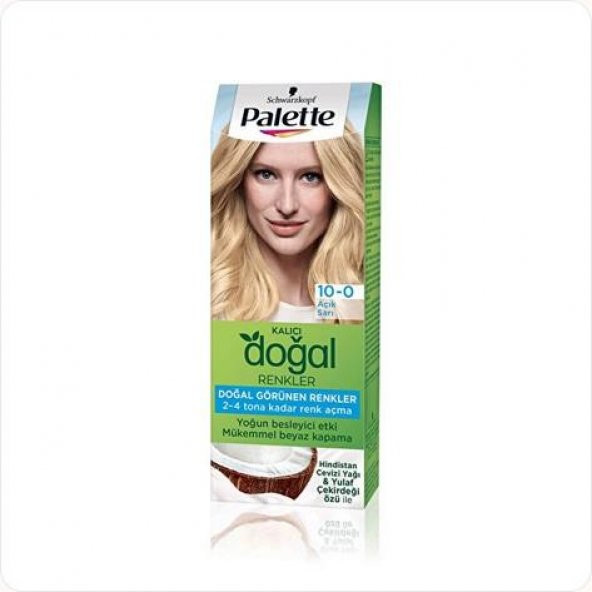 Palette Saç Boyası 10-0 Açık Sarı Kalıcı Doğal Renkler ürün görseli 1