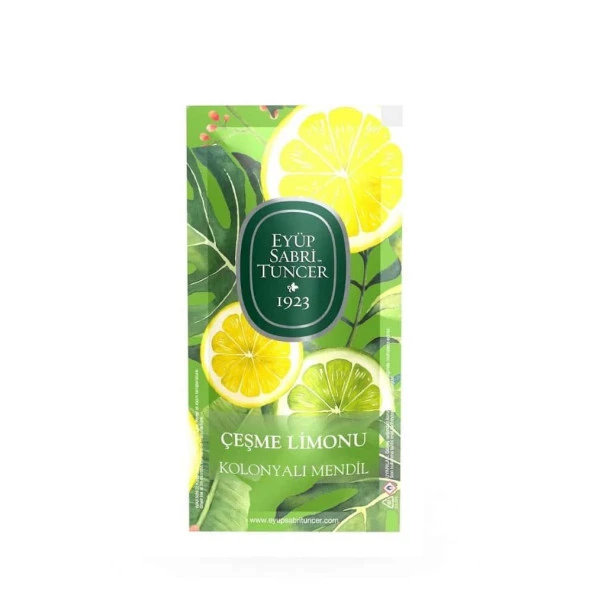 Eyüp Sabri Tuncer Kolonyalı Mendil 150 Adet Çeşme Limonu ( Küçük Boy ) ürün görseli 1