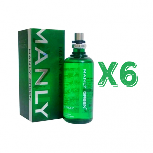 Manly Green EDC 125 Ml Erkek Parfüm 6 Adet ürün görseli 1