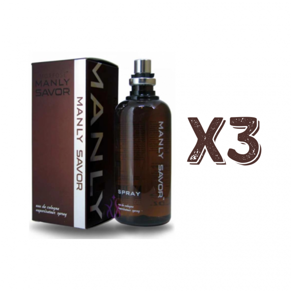 Manly Savor EDC 125 Ml Erkek Parfüm 3 Adet ürün görseli 1