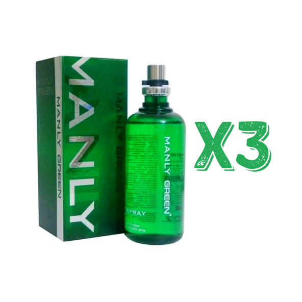 Manly Green EDC 125 Ml Erkek Parfüm 3 Adet ürün görseli 1