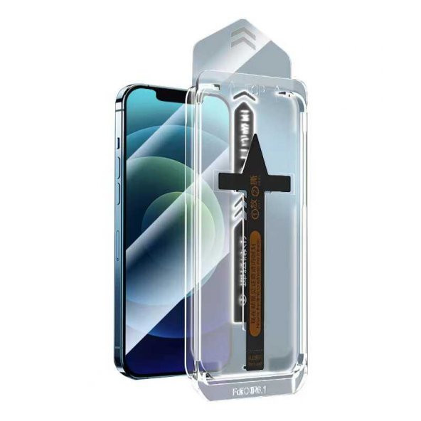 Apple iPhone 11 Zore Süper Fast Anti-Dust Toz Önleyici Temperli Ekran Koruyucu ürün görseli 1