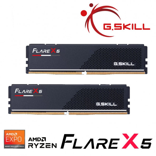 Gskill Flare X5 Ddr5-6000mhz Cl36 32gb (2x16gb) F5-6000j3636f16gx2-fx5 ürün görseli 1